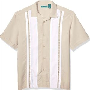 Big & Tall retro panel Cubavera shirt
